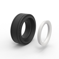 Whitewall rear tire of vintage dragster Version 3 Scale 1:25 - Thumbnail 9