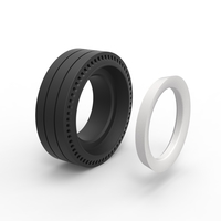 Whitewall rear tire of vintage dragster Version 4 Scale 1:25 - Thumbnail 9