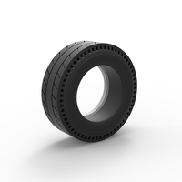 Whitewall rear tire of vintage dragster Version 5 Scale 1:25 - Thumbnail 8