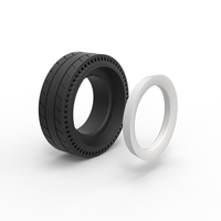 Whitewall rear tire of vintage dragster Version 5 Scale 1:25 - Thumbnail 9