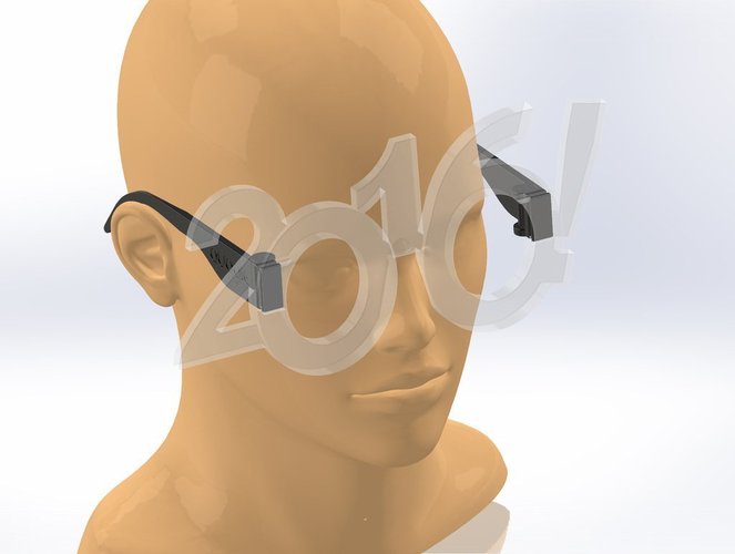 2016 Happy New Year Fun Glasses 3D Print 50753