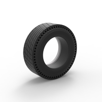 Whitewall rear tire of vintage dragster Version 7 Scale 1:25 - Thumbnail 8