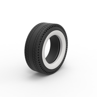 Whitewall rear tire of vintage dragster Version 8 Scale 1:25 - Thumbnail 2