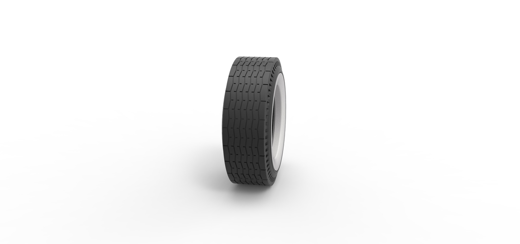 Whitewall rear tire of vintage dragster Version 9 Scale 1:25 3D Print 507558