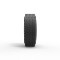 Whitewall rear tire of vintage dragster Version 9 Scale 1:25 - Thumbnail 4