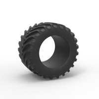 Small Tractor tire 11 Scale 1:25 3D Printing 507579