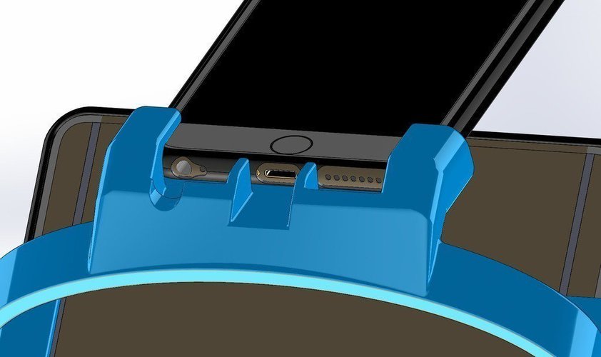 Auggie's iPhone 7 PLUS, 6 PLUS or 6S PLUS cradle w sound amp 3D Print 50769