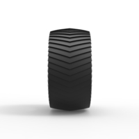 Pulling tractor Whitewall rear tire 1 Scale 1:25 - Thumbnail 4