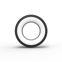 Pulling tractor Whitewall rear tire 1 Scale 1:25 - Thumbnail 5