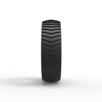 Pulling tractor Whitewall rear tire 2 Scale 1:25 - Thumbnail 4