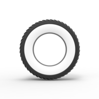 Pulling tractor Whitewall rear tire 2 Scale 1:25 - Thumbnail 5