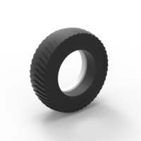 Pulling tractor Whitewall rear tire 2 Scale 1:25 - Thumbnail 9