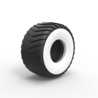 Pulling truck Whitewall tire 1 Scale 1:25 - Thumbnail 2