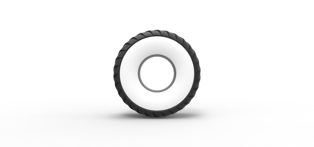 Pulling truck Whitewall tire 1 Scale 1:25 3D Print 507775