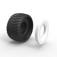 Pulling truck Whitewall tire 1 Scale 1:25 - Thumbnail 10