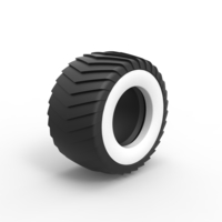 Pulling truck Whitewall tire 2 Scale 1:25 - Thumbnail 2