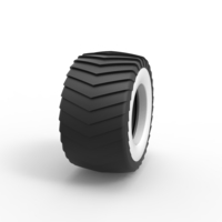 Pulling truck Whitewall tire 2 Scale 1:25 - Thumbnail 3