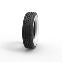 Semi Whitewall tire Scale 1:25 - Thumbnail 3