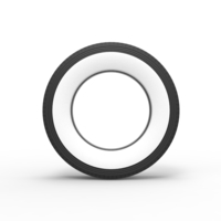 Semi Whitewall tire Scale 1:25 - Thumbnail 5