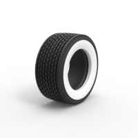 Super single semi Whitewall tire Scale 1:25 - Thumbnail 2