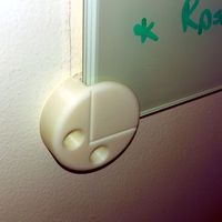 Glass Whiteboard Bracket for 6mm Glass - Thumbnail 3