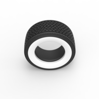 Super single semi Whitewall tire Scale 1:25 - Thumbnail 6