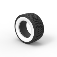 Super single semi Whitewall tire Scale 1:25 - Thumbnail 7