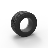 Super single semi Whitewall tire Scale 1:25 - Thumbnail 8