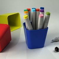 Small Copic Marker Container 3D Printing 50783