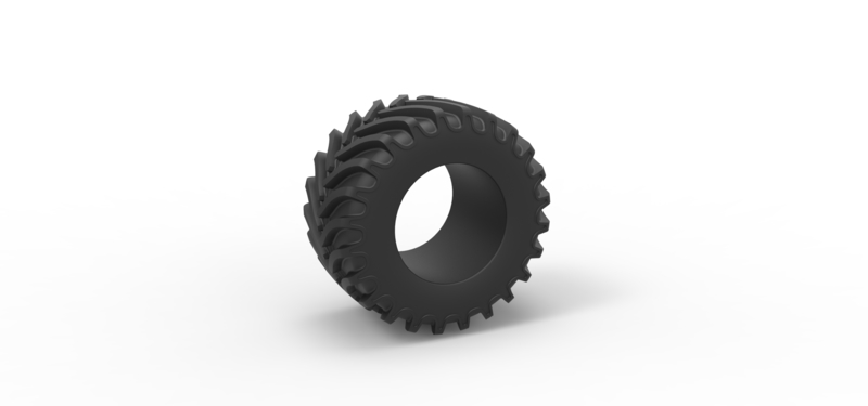 Tractor tire 12 Scale 1:25