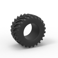 Small Tractor tire 12 Scale 1:25 3D Printing 507854