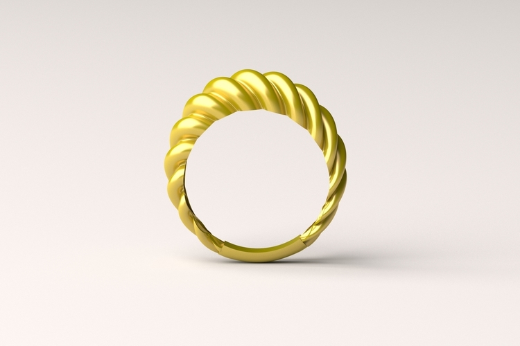 Twisted Ring R 02 3D Print 507876