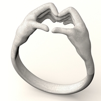 Heart Shape Hand Ring R 101 - Thumbnail 4