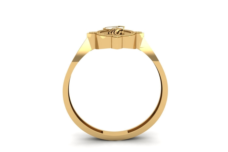 Woman Archer Ring R 201 3D Print 507947