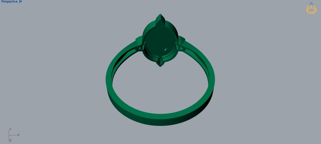 Woman Archer Ring R 201 3D Print 507951