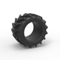 Small Tractor tire 13 Scale 1:25 3D Printing 507952