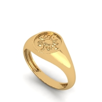 Small Sun Signet Ring R 199 3D Printing 507968