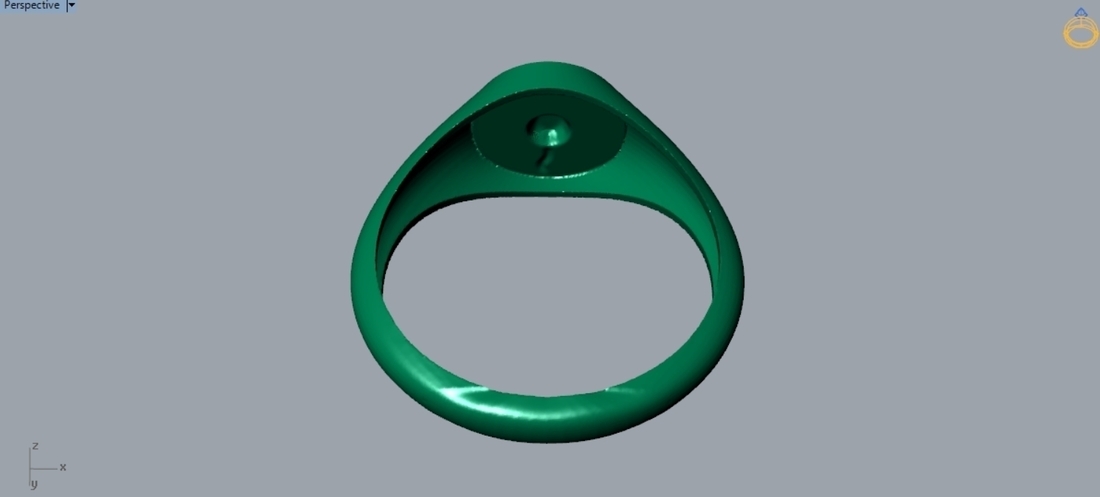 Sun Signet Ring R 199 3D Print 507974