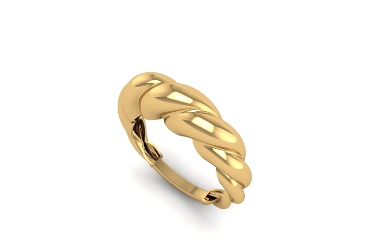 twisted Ring R 198 3D Print 507976