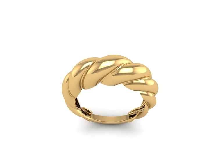 twisted Ring R 198 3D Print 507977