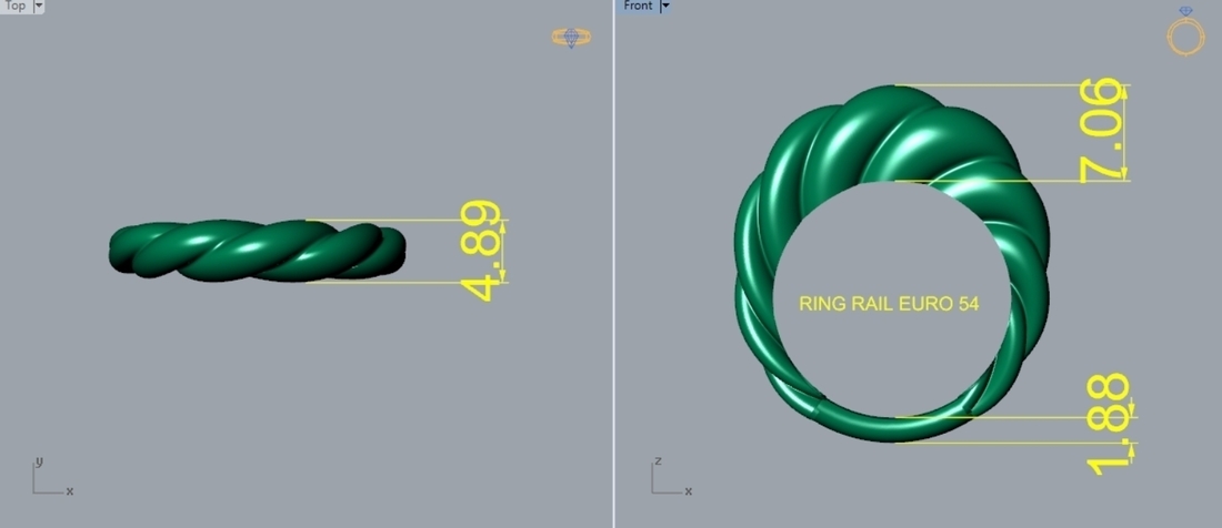 twisted Ring R 198 3D Print 507980