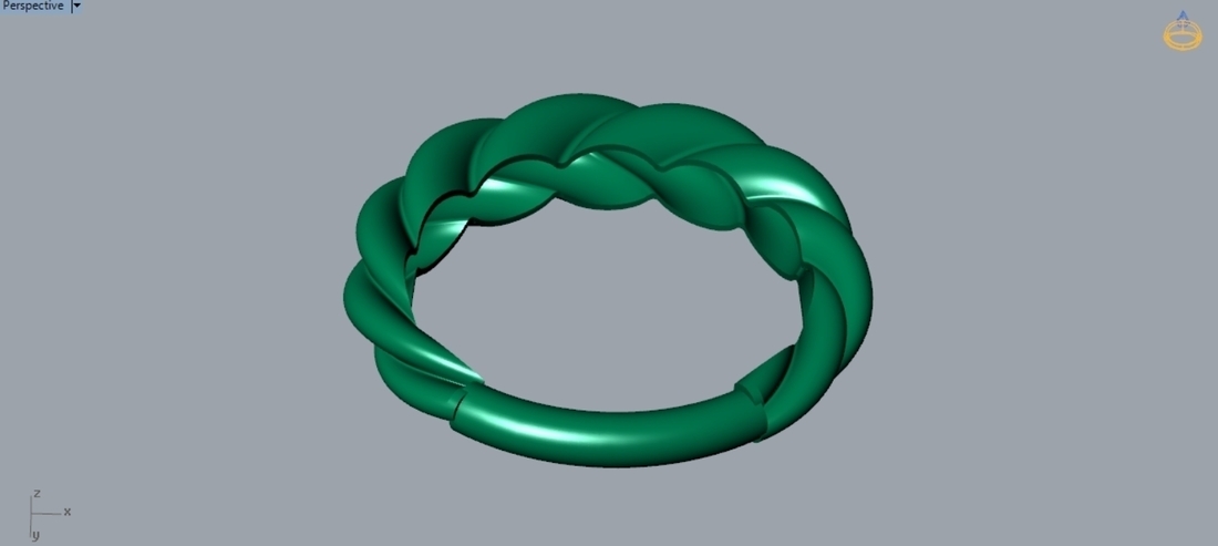 twisted Ring R 198 3D Print 507982