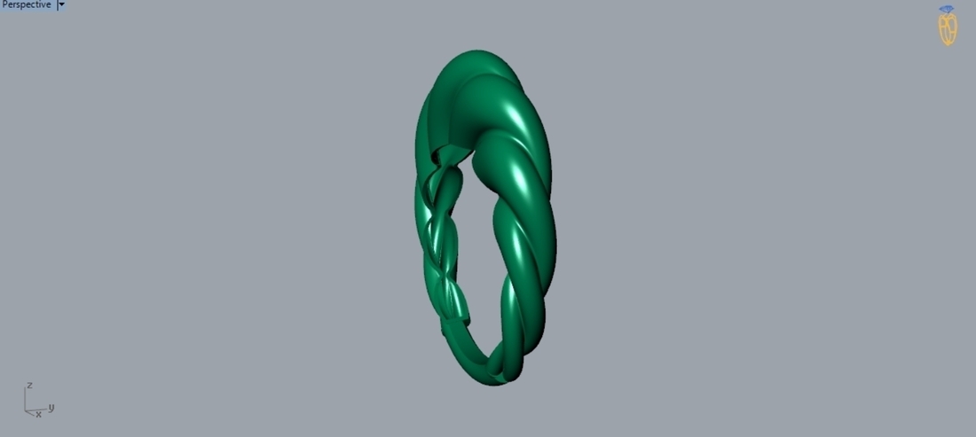 twisted Ring R 198 3D Print 507983