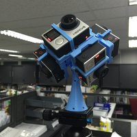 Small GoPro Her0 3/4 360 Spherical Rig 3D Printing 50799