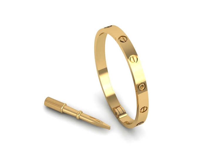 Love Screw Bracelet with Screwdriver in Gold | Screw bracelet, Cuff bangles,  Bracelets