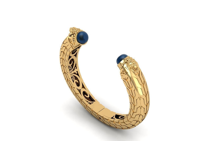 Halcyon Lion Head Torque Bangles Bracelet B 13