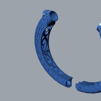 Halcyon Lion Head Torque Bangles Bracelet B 13 - Thumbnail 4