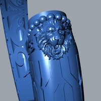 Halcyon Lion Head Torque Bangles Bracelet B 13 - Thumbnail 6