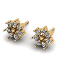 Flower Diamond Earring E 19 - Thumbnail 3