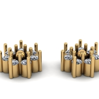 Flower Diamond Earring E 19 - Thumbnail 4
